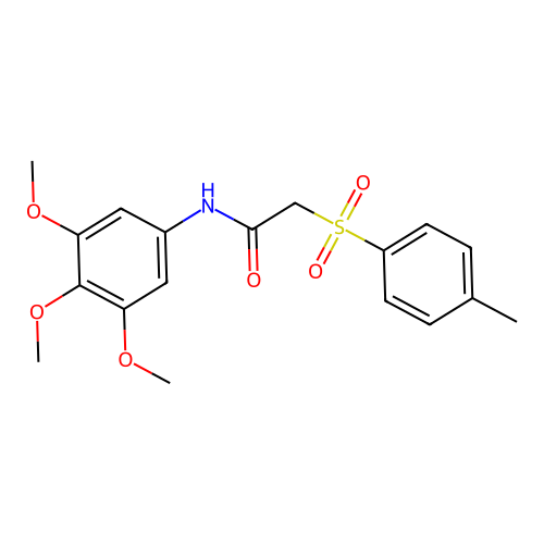 2-[(4-methylphenyl)sulfonyl]-N-(3,4,5-trimethoxyphenyl)acetamide structure