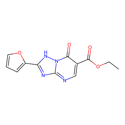 Ethyl 2-(furan-2-yl)-7-hydroxy[1,2,4]triazolo[1,5-a]pyrimidine-6-carboxylate structure