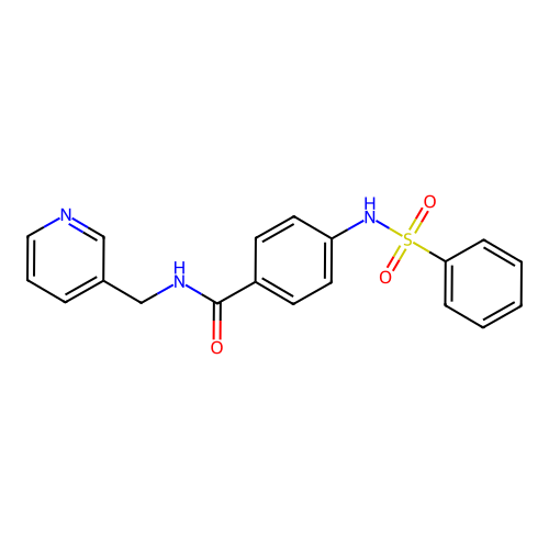 4-(benzenesulfonamido)-N-(pyridin-3-ylmethyl)benzamide structure