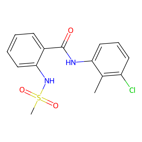 N-(3-chloro-2-methylphenyl)-2-(methanesulfonamido)benzamide structure