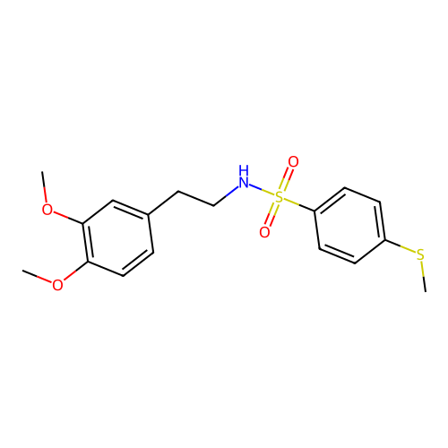 N-[2-(3,4-dimethoxyphenyl)ethyl]-4-methylsulfanylbenzenesulfonamide structure