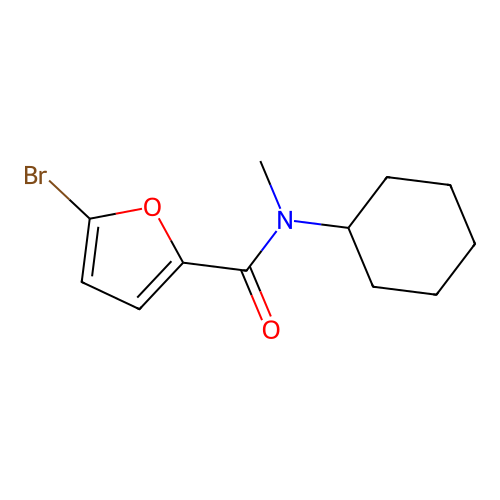 5-bromo-N-cyclohexyl-N-methylfuran-2-carboxamide structure