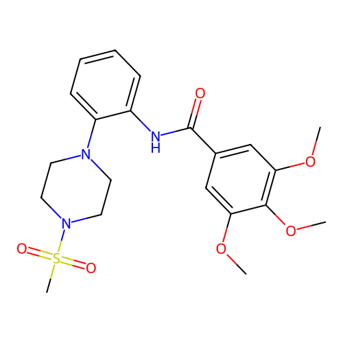3,4,5-trimethoxy-N-[2-(4-methylsulfonylpiperazin-1-yl)phenyl]benzamide structure