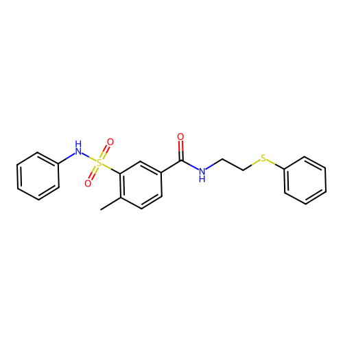 4-methyl-3-(phenylsulfamoyl)-N-(2-phenylsulfanylethyl)benzamide structure
