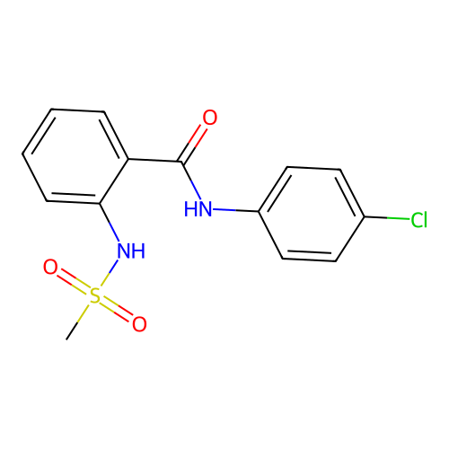 N-(4-chlorophenyl)-2-(methanesulfonamido)benzamide structure