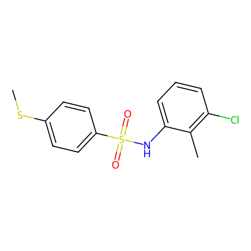 N-(3-chloro-2-methylphenyl)-4-methylsulfanylbenzenesulfonamide structure