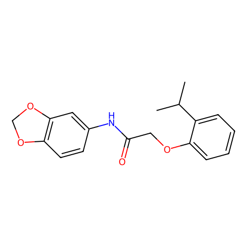 N-1,3-Benzodioxol-5-yl-2-[2-(1-methylethyl)phenoxy]acetamide structure