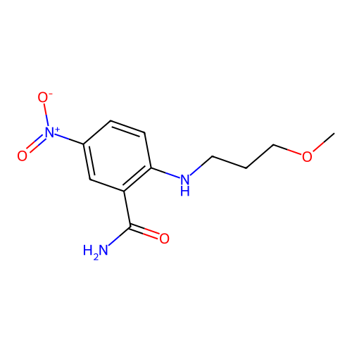 2-(3-Methoxypropylamino)-5-nitrobenzamide structure