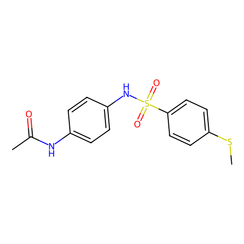 N-[4-[(4-methylsulfanylphenyl)sulfonylamino]phenyl]acetamide structure