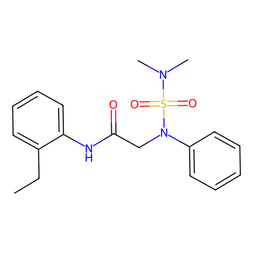 2-[N-(dimethylsulfamoyl)anilino]-N-(2-ethylphenyl)acetamide structure
