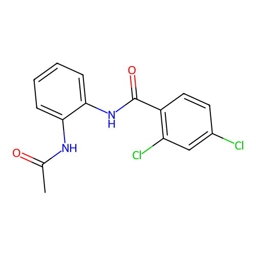 N-[2-(acetylamino)phenyl]-2,4-dichlorobenzamide structure
