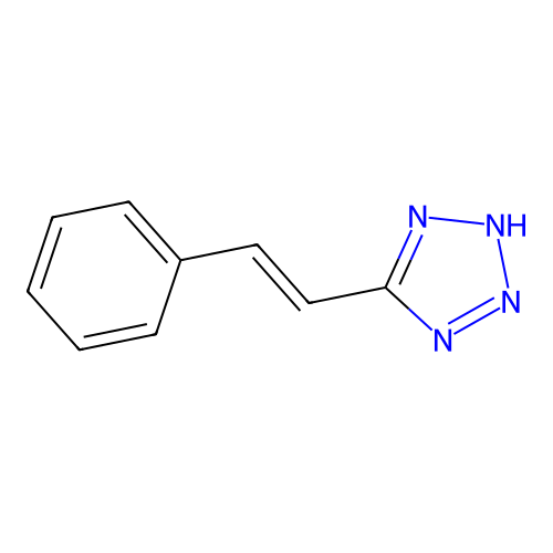 5-(2-phenylethenyl)-2H-tetrazole structure
