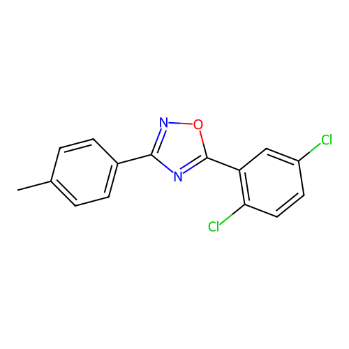 5-(2,5-Dichlorophenyl)-3-(4-methylphenyl)-1,2,4-oxadiazole structure