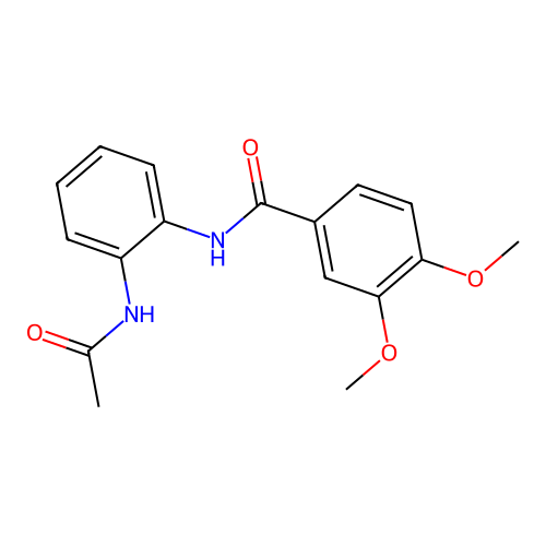 N-[2-(acetylamino)phenyl]-3,4-dimethoxybenzamide structure