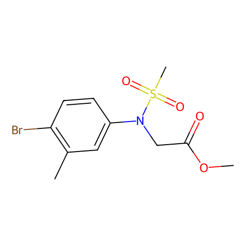 Methyl N-(4-bromo-3-methylphenyl)-N-(methylsulfonyl)glycinate structure