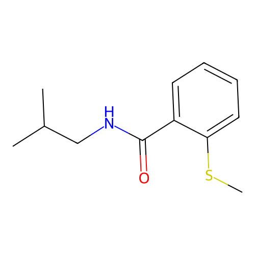N-(2-甲基丙基)-2-甲硫基苯甲酰胺 structure