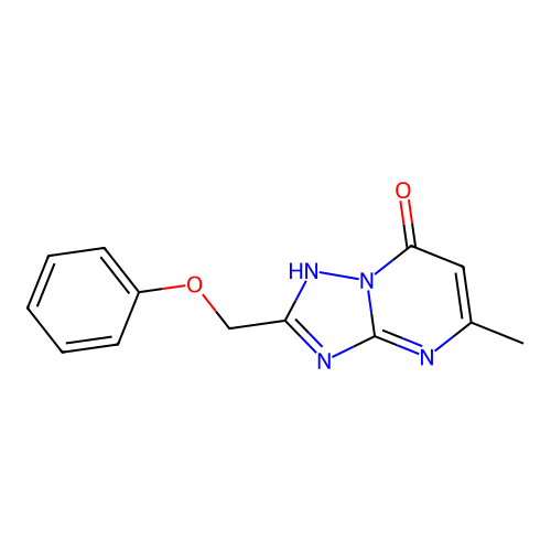 5-methyl-2-(phenoxymethyl)[1,2,4]triazolo[1,5-a]pyrimidin-7(4H)-one structure