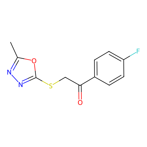 1-(4-Fluorophenyl)-2-[(5-methyl-1,3,4-oxadiazol-2-yl)sulfanyl]ethanone structure
