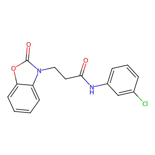 N-(3-chlorophenyl)-3-(2-oxo-1,3-benzoxazol-3-yl)propanamide structure