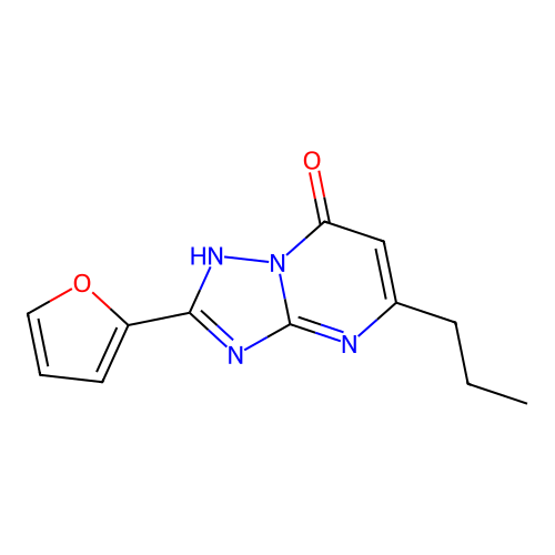 2-(2-furyl)-5-propyl[1,2,4]triazolo[1,5-a]pyrimidin-7(4H)-one structure
