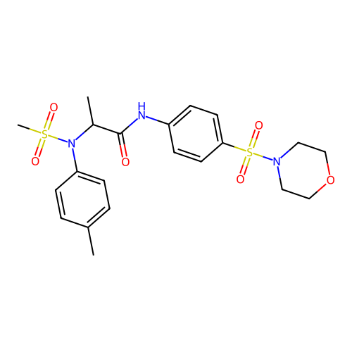 2-(4-methyl-N-methylsulfonylanilino)-N-(4-morpholin-4-ylsulfonylphenyl)propanamide structure
