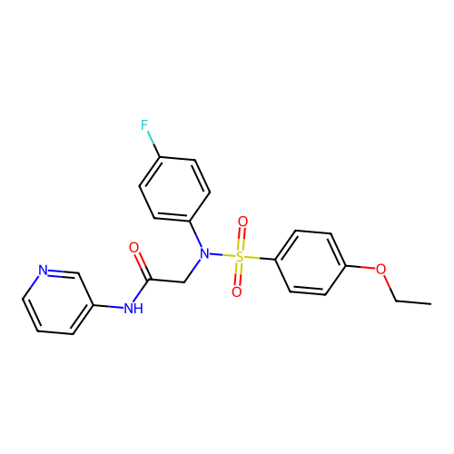 2-(N-(4-ethoxyphenyl)sulfonyl-4-fluoroanilino)-N-pyridin-3-ylacetamide structure