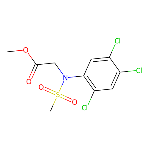 Methyl N-(methylsulfonyl)-N-(2,4,5-trichlorophenyl)glycinate structure