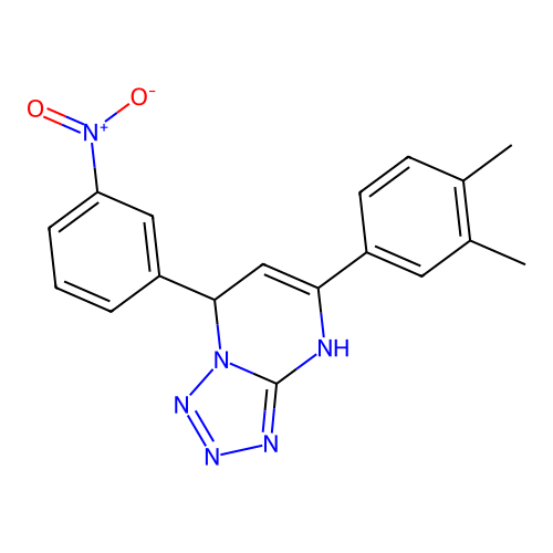 5-(3,4-Dimethylphenyl)-7-(3-nitrophenyl)-4,7-dihydrotetrazolo[1,5-a]pyrimidine structure