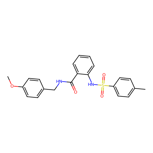 N-[(4-methoxyphenyl)methyl]-2-[(4-methylphenyl)sulfonylamino]benzamide structure
