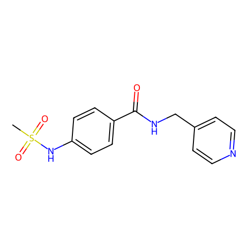 4-(methanesulfonamido)-N-(pyridin-4-ylmethyl)benzamide structure
