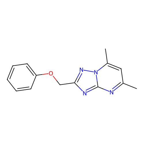 5,7-Dimethyl-2-(phenoxymethyl)-[1,2,4]triazolo[1,5-a]pyrimidine structure