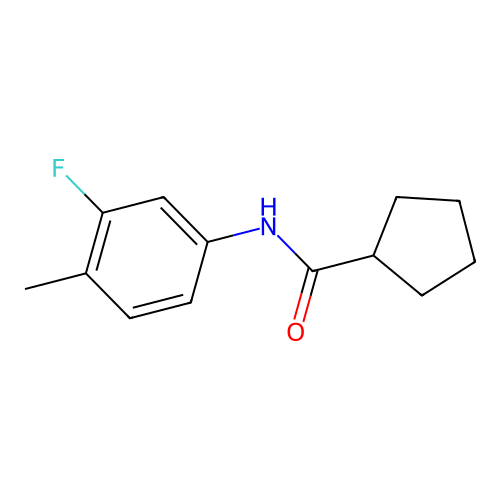 N-(3-fluoro-4-methylphenyl)cyclopentanecarboxamide structure
