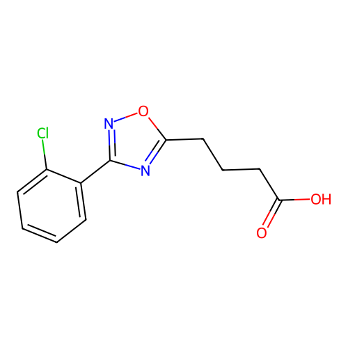 4-[3-(2-chlorophenyl)-1,2,4-oxadiazol-5-yl]butanoic Acid structure