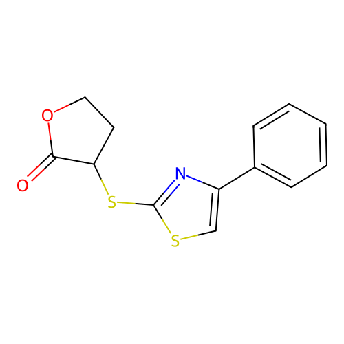 3-[(4-Phenyl-1,3-thiazol-2-yl)sulfanyl]oxolan-2-one structure