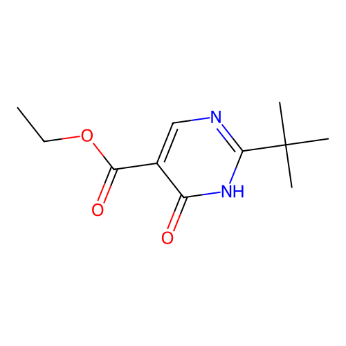 Ethyl 2-(tert-butyl)-4-hydroxypyrimidine-5-carboxylate structure