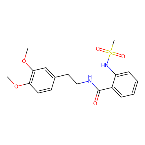 N-[2-(3,4-dimethoxyphenyl)ethyl]-2-(methanesulfonamido)benzamide structure