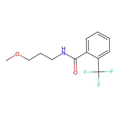 N-(3-methoxypropyl)-2-(trifluoromethyl)benzamide structure