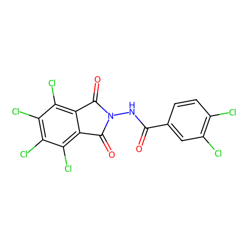 3,4-dichloro-N-(4,5,6,7-tetrachloro-1,3-dioxoisoindol-2-yl)benzamide structure