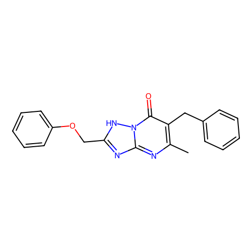 6-benzyl-5-methyl-2-(phenoxymethyl)[1,2,4]triazolo[1,5-a]pyrimidin-7(4H)-one structure