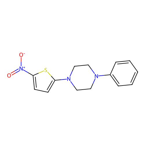 Piperazine, 1-(5-nitro-2-thienyl)-4-phenyl- structure