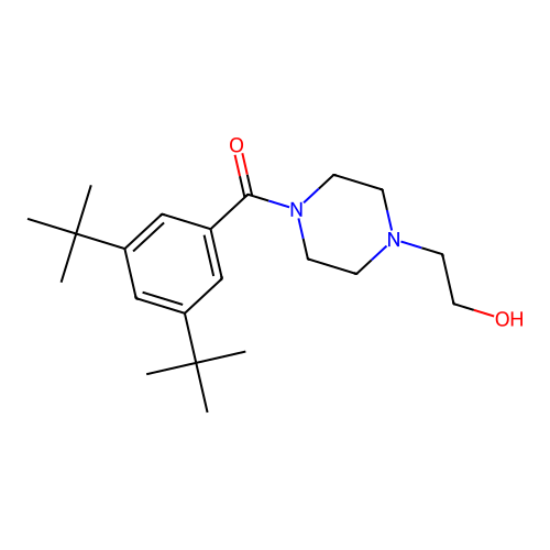 (3,5-Di-tert-butylphenyl)[4-(2-hydroxyethyl)piperazin-1-yl]methanone structure