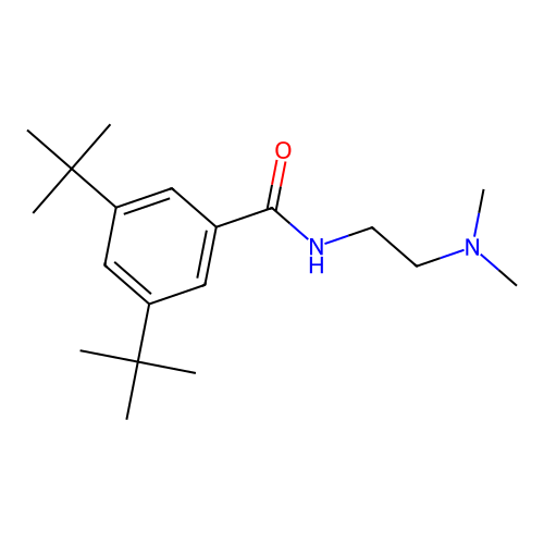 3,5-di-tert-butyl-N-[2-(dimethylamino)ethyl]benzamide structure