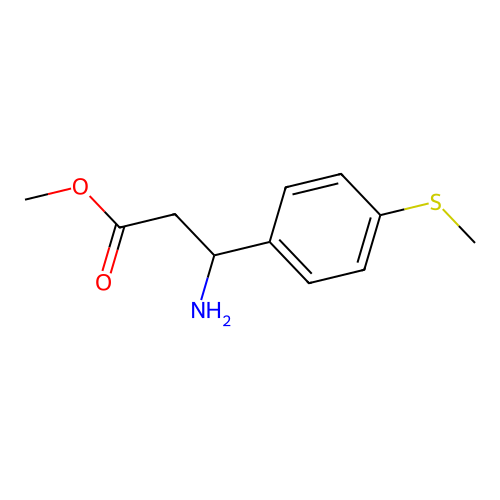 Methyl 3-amino-3-[4-(methylsulfanyl)phenyl]propanoate structure