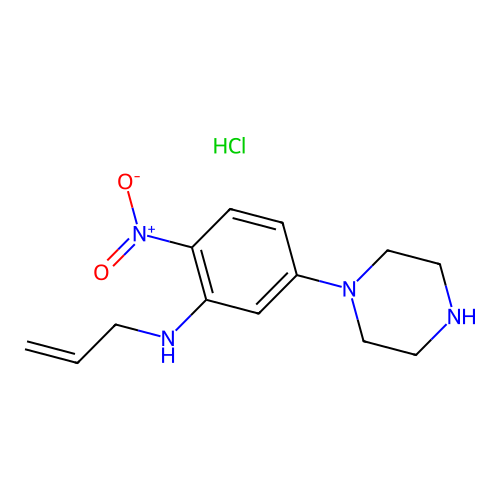 2-nitro-5-(piperazin-1-yl)-N-(prop-2-en-1-yl)aniline hydrochloride structure