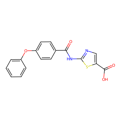 2-[(4-Phenoxybenzoyl)amino]-1,3-thiazole-5-carboxylic acid structure