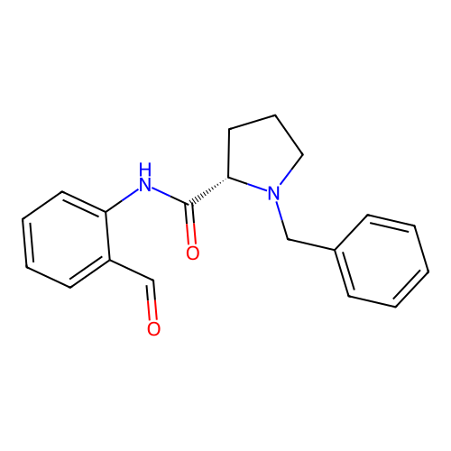 1-Benzyl-N-(2-formylphenyl)-L-prolinamide structure