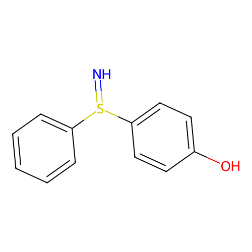Phenol, 4-(S-phenylsulfinimidoyl)- structure