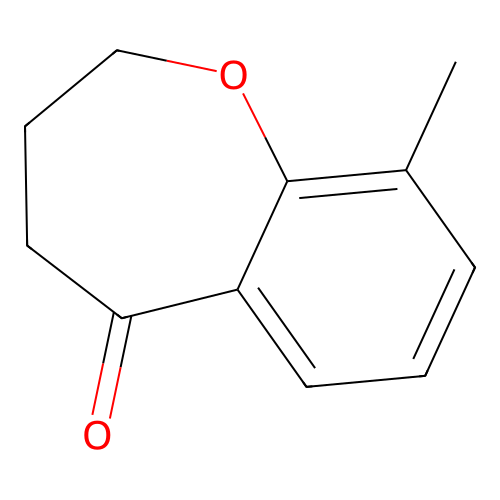 9-methyl-3,4-dihydro-1-benzoxepin-5(2H)-one structure