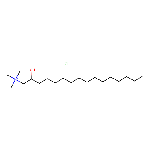(2-Hydroxyhexadecyl)trimethylammonium chloride structure