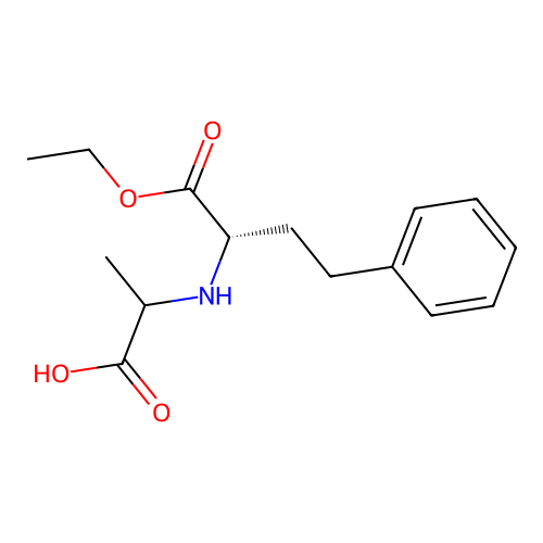 2-{[(1S)-1-(ethoxycarbonyl)-3-phenylpropyl]amino}propanoic acid structure